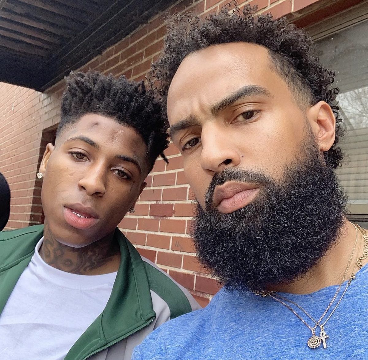 Silas Casher with NBA YoungBoy outside