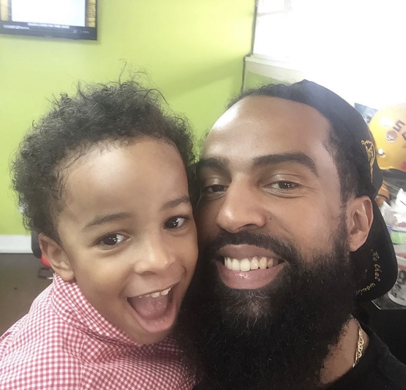 Silas Casher with his son Silas Jr.