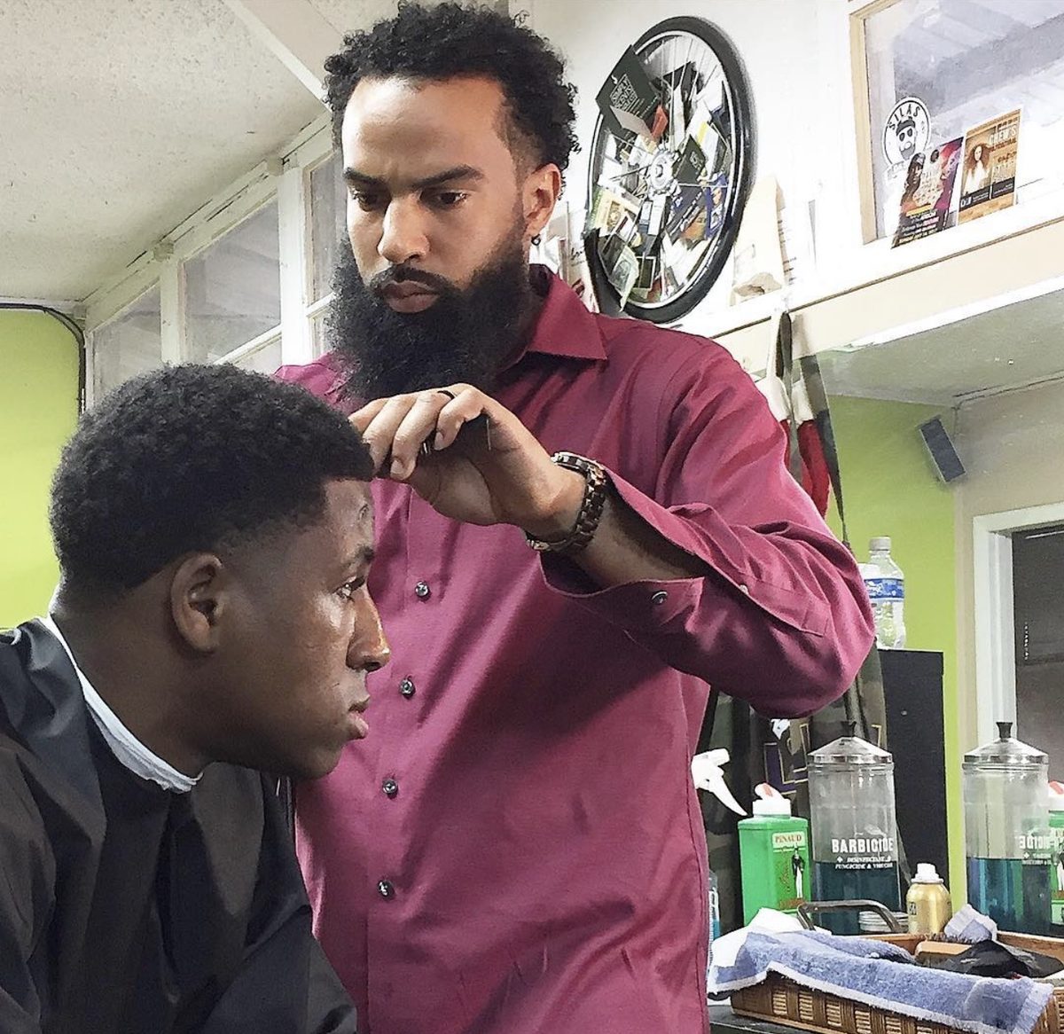 Silas working a fade