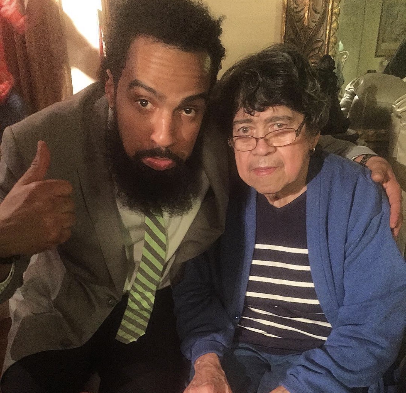 Silas with his grandmother