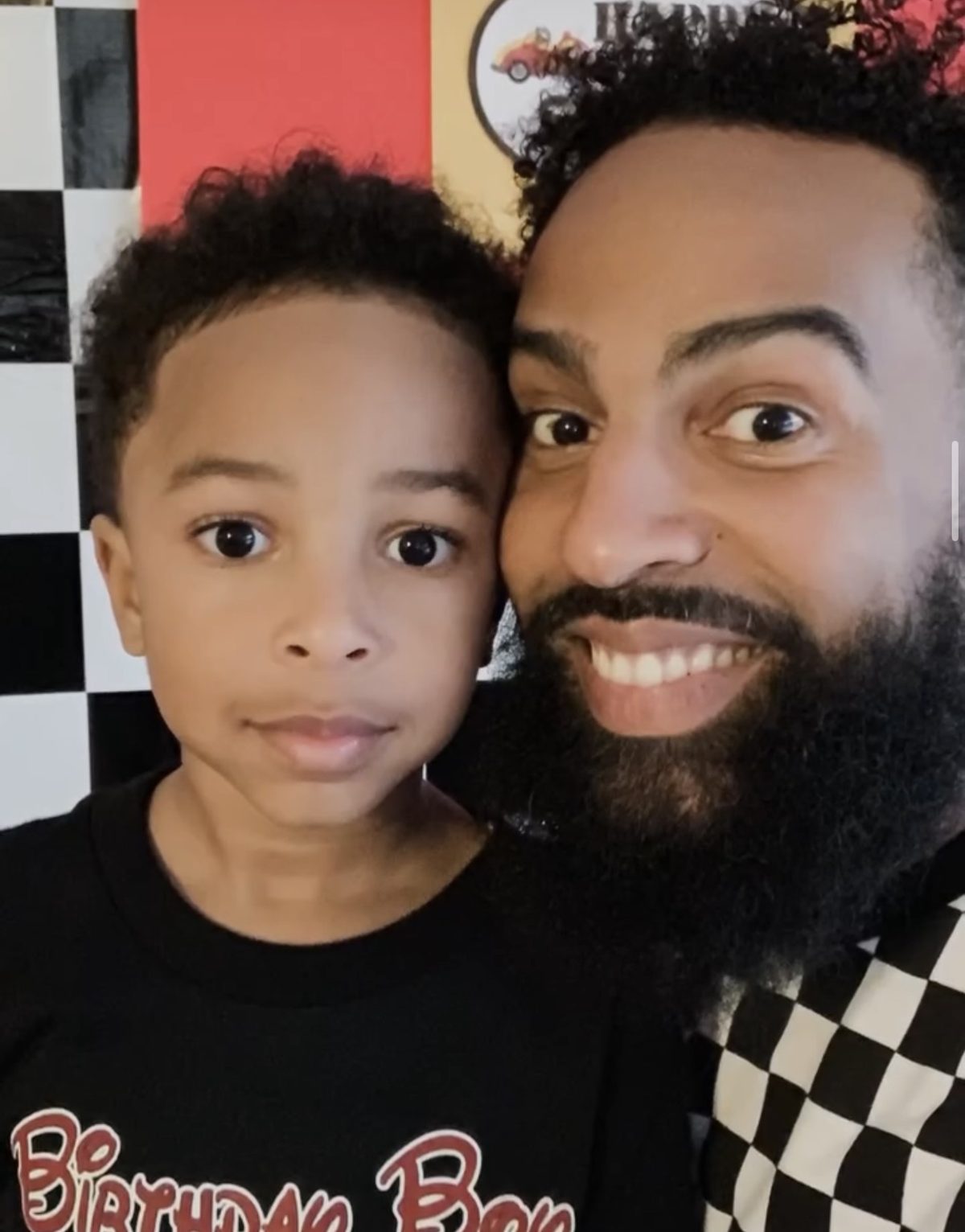 Silas Jr. with his dad