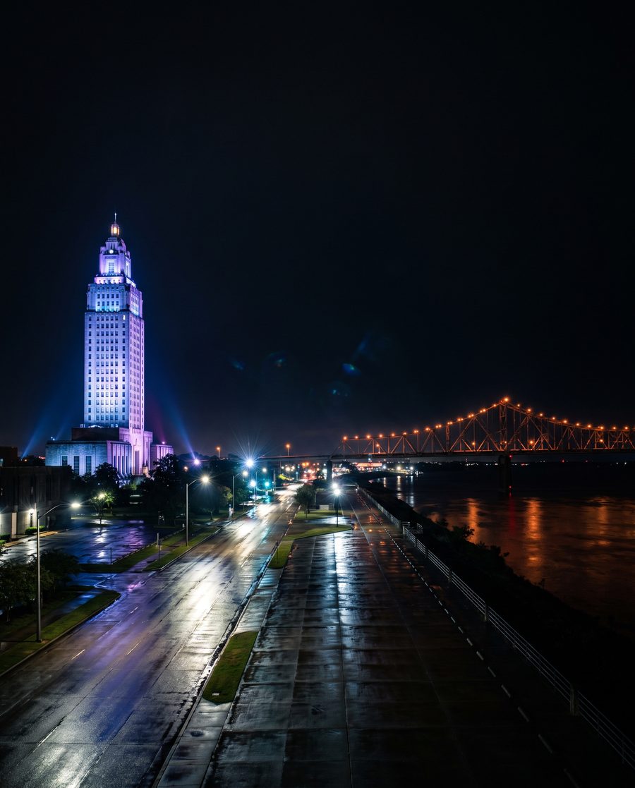 Baton Rouge at night