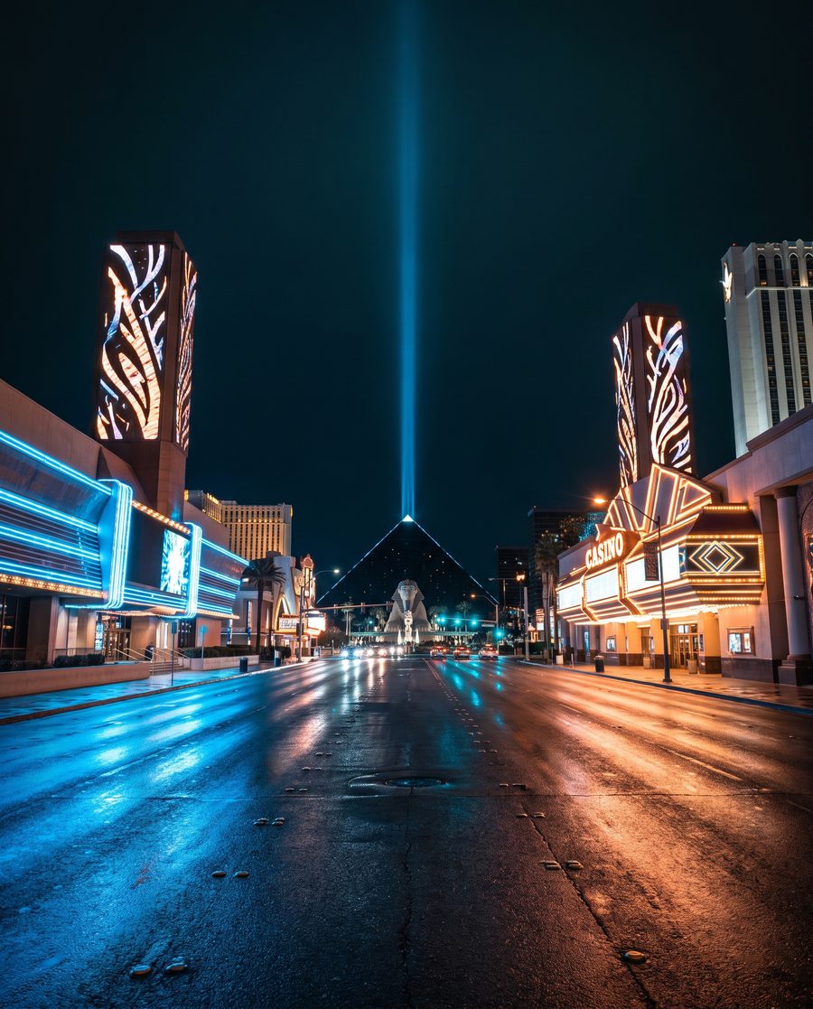 The Las Vegas Strip at night
